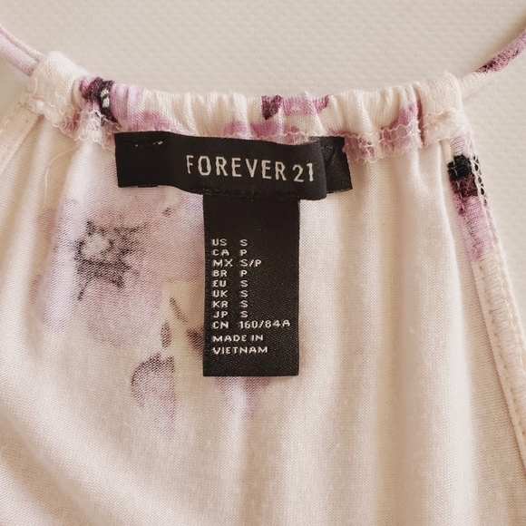 1236 * Forever 21 Floral Sun Dress Pink Purple Size S - Picture 4 of 9